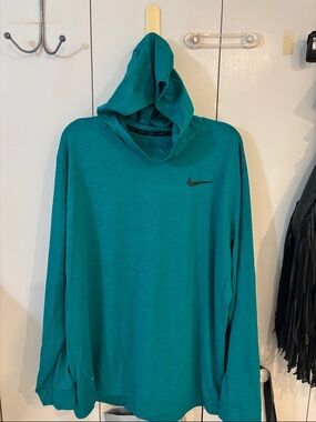 Nike Dri-FIT Hoodie Shirt teal Training Pullover,XXL
